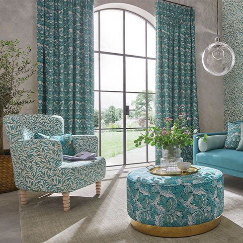 Use William Morris fabric for a distinctive design