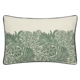 Cushions / Marigold Embroidered Leaf Green