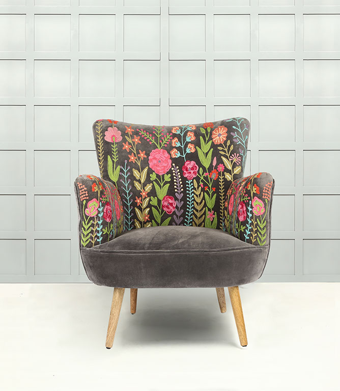Statement Chairs  / Flora Dark Dove Grey