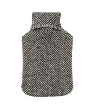 Hot Water Bottles / Herringbone Wool Hot Water Bottle - Slate