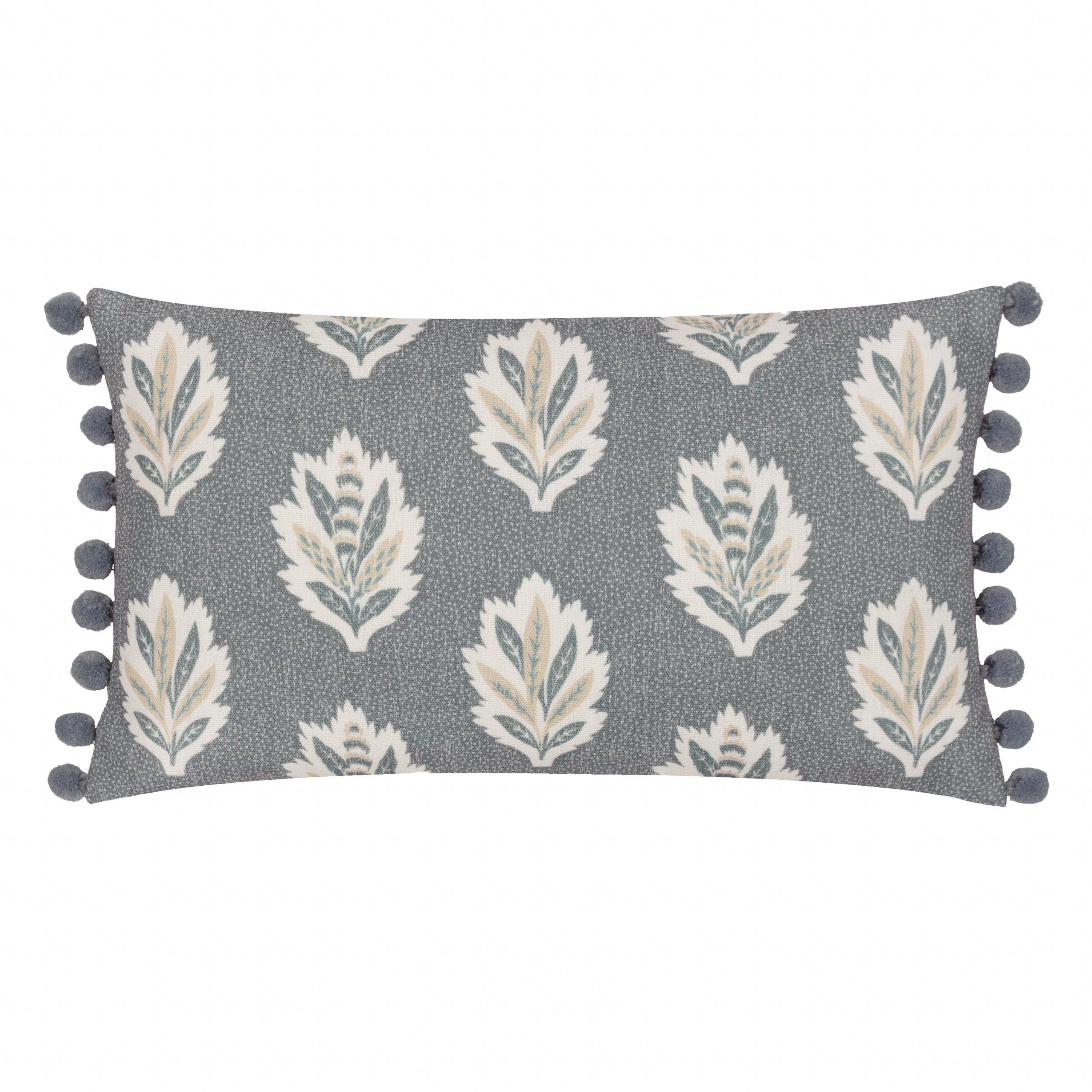 Sessile Leaf Delph Blue Cushion