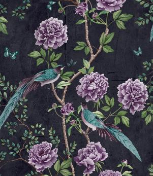 Vintage Chinoiserie Midnight Wallpaper  